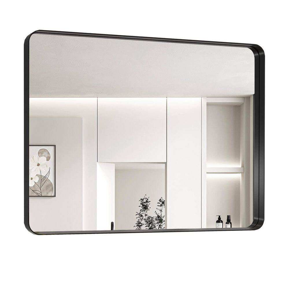 40 in. W x 36 in. H Rectangle Framed Wall Bathroom Vanity Mirror in Black price history on PriceWatchPro