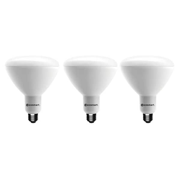 EcoSmart 75-Watt Equivalent BR40 Dimmable LED Light Bulb Soft White (3-Pack) EcoSmart 75-Watt Equivalent BR40 Dimmable LED Light Bulb Soft White (3-Pack)