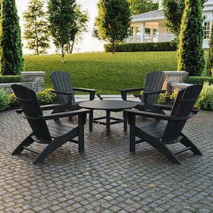 POLYWOOD Grant Park Aruba 5-Piece Plastic Traditional Curveback