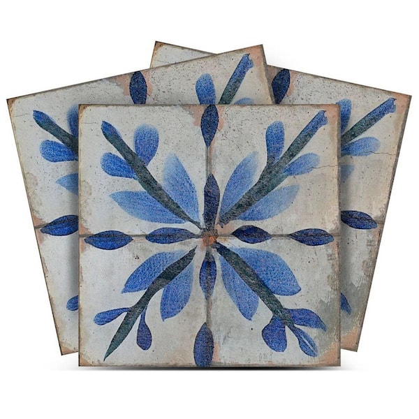 Blue R162 7 in. x 7 in. Vinyl Peel and Stick Tile (24 Tiles, 8.17 sq. ft. /Pack)