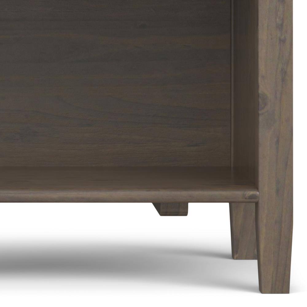 Lev Transitional Smoky Brown Solid Wood 24" Bedside Nightstand