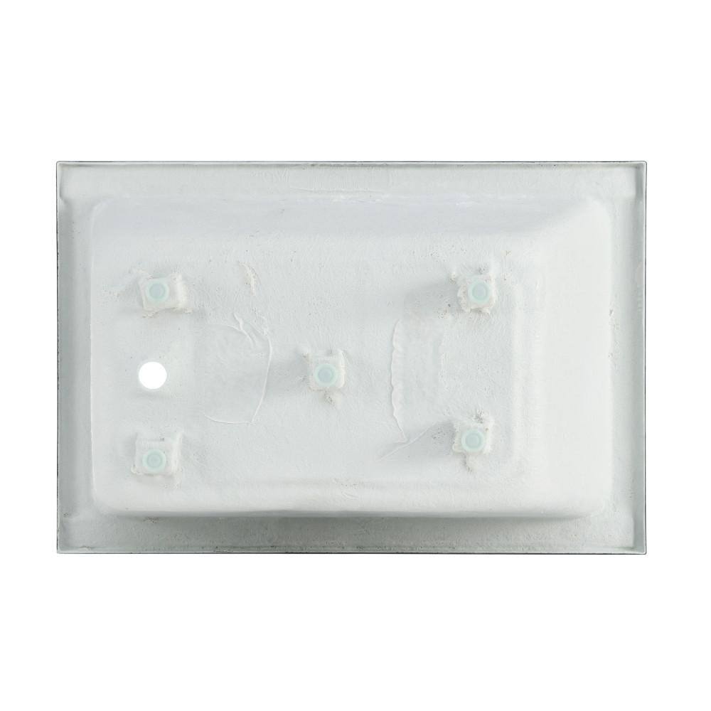 Matte Black Acrylic Drop-In Bathtub with Reversible Drain