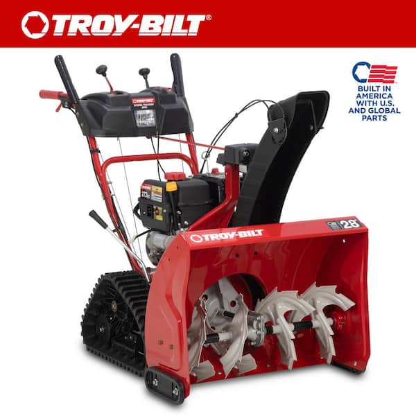 Troy-Bilt Storm Tracker 28 in. 277cc Two-Stage Electric Start Gas Snow Blower with Track Drive and Heated Grips