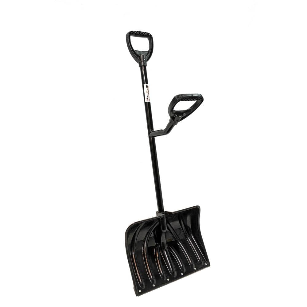 2x Snow shovel with wooden shaft and black scoop 38 x 30.5 cm NEW. 