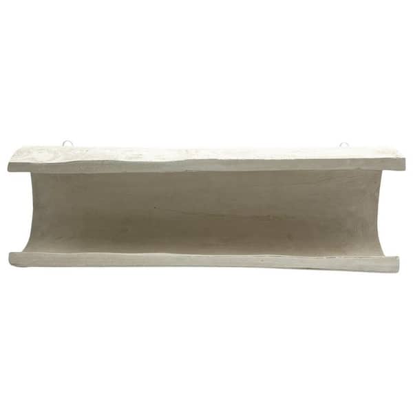 White Wall-Mounted Wood Plant Shelf Planter