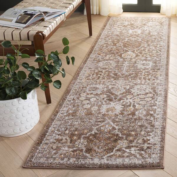 Hazel 2 x 7 Brown/Ivory Persian HZL508T Runner Rug