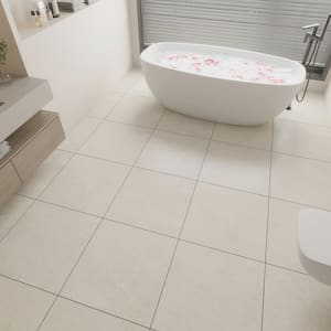 Italian Metalia Porcelain 24 in. x 24 in. x 9mm Flooring and Wall Tile - Ivory (4 PCS, 16 sq. ft.)