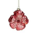3.5 in. Iridescent Shades of Pink Glass Flower Christmas Ornament