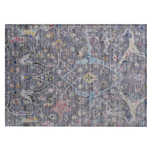 Chantille Machine Washable Indoor/Outdoor Abstract ACN2232 Gray 1 ft. 8 in. x 2 ft. 6 in. Accent Rug