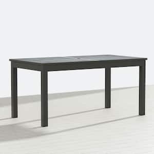 Extendable Aluminum Dining Table with Umbrella Hole