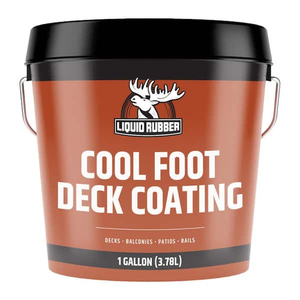 LIQUID RUBBER Liquid Synthetic Rubber Cool Foot Deck Coating, Neutral Beige, 1 Gal.