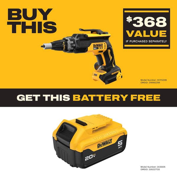 XR 20V MAX Lithium-Ion Cordless Brushless Screw Gun (Tool Only)