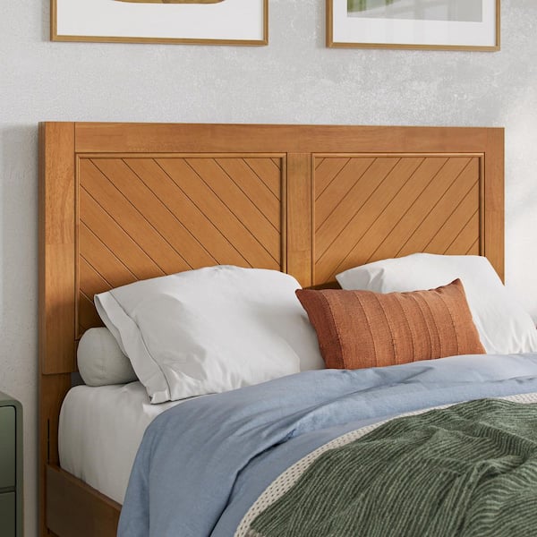 Canyon Light Toffee Natural Bronze Solid Wood Full Rustic Headboard