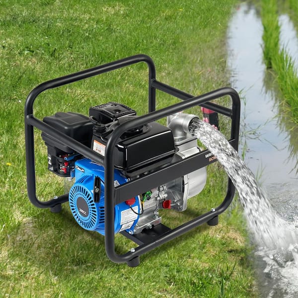 Gasoline Powered Trash Pump, 2 in. 6. 5HP 132 GPM 4-Stroke Gasoline Engine Water Transfer Pump with 98 ft. Max Lift 26ft