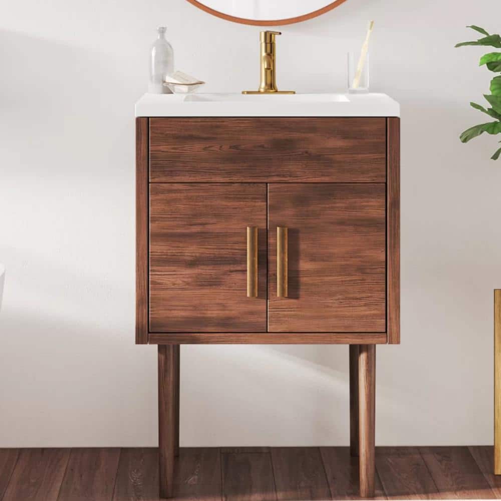 Garland 24 in. W x 22 in. D x 36 in. H Single Sink Free Standing Bathroom Vanity in Chalby Clay with Quartz Top in White price history on PriceWatchPro