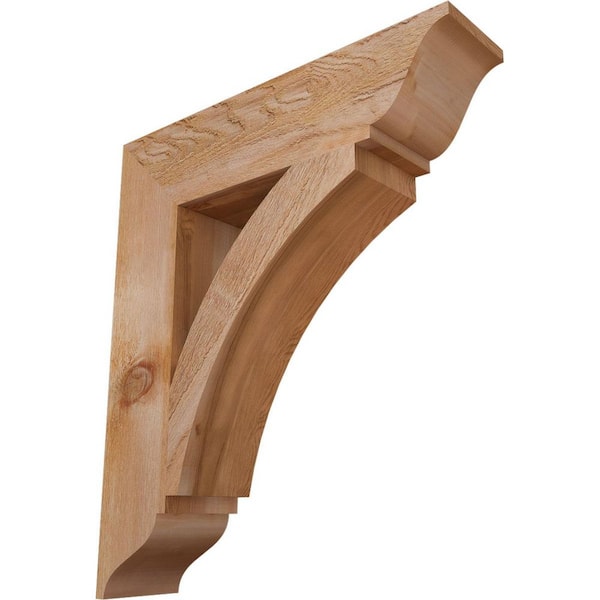 Ekena Millwork 6 in. x 30 in. x 26 in. Western Red Cedar Thorton Traditional Rough Sawn Bracket