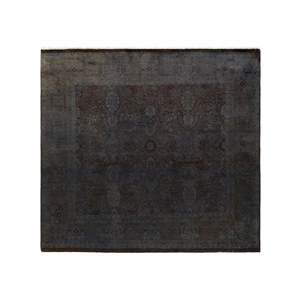 Solo Rugs Brown 4 ft. 10 in. x 5 ft. 3 in. Fine Vibrance One-of-a-Kind Hand-Knotted Area Rug