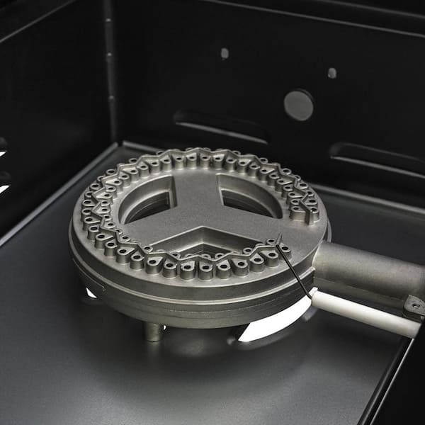 Char-Griller - Portable Propane 3 Burner Camp Stove/Grill in Black