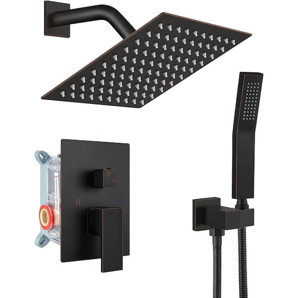 PICTURESQUE CENDU LLC 1-Handle Wall Mount Shower Trim Kit Oil Rubbed Bronze with Hand Shower-1.46 GPM (Valve Included)