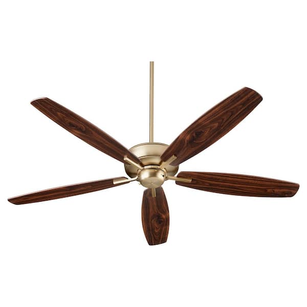 Quorum INTERNATIONAL Breeze 60 in. Indoor Aged Brass Ceiling Fan