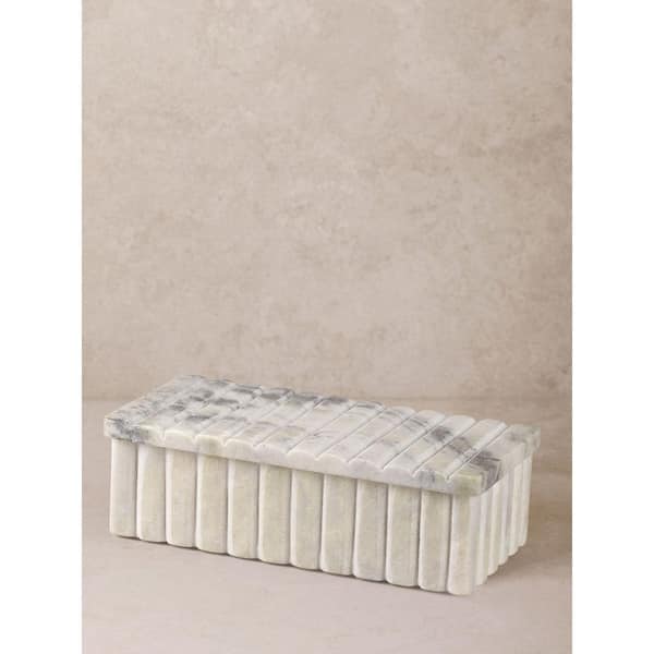 Cuba Green Onyx Marble Decorative Box: 10 in. L x 5 in. W x 3 in. H