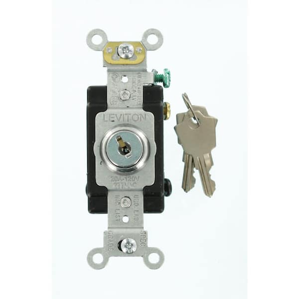 20 Amp Industrial Grade Heavy Duty 4-Way Key Locking Switch 1224-2KL