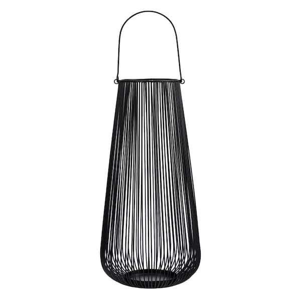 Nearly Natural 2 ft. Vintage Black Metal Wire Tea Votive Lantern Candle Holder