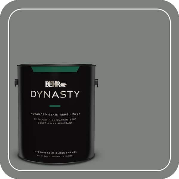 BEHR DYNASTY 1 gal. #MQ6-20 Coastal Storm One-Coat Hide Semi-Gloss Enamel Interior Stain-Blocking Paint & Primer