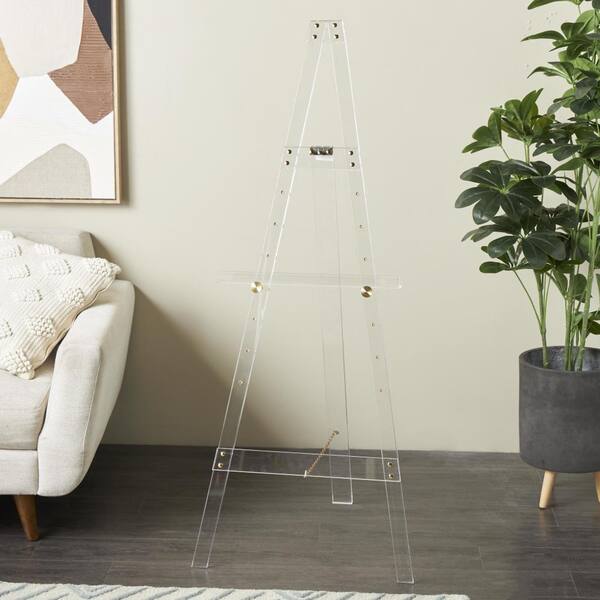 Litton Lane Clear Acrylic Plastic Adjustable 7-Tier Easel with
