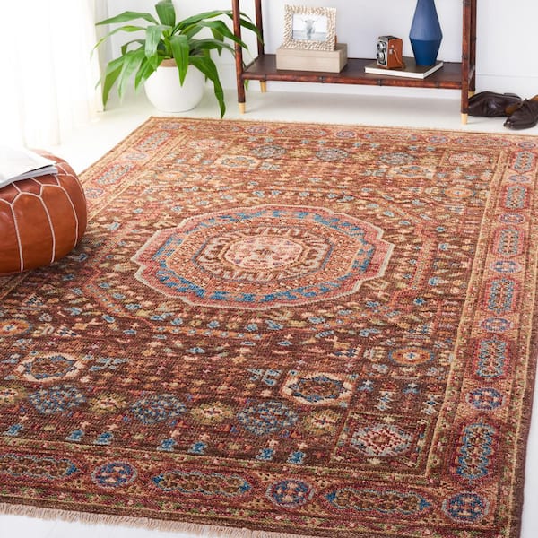 Samarkand 6 ft. x 9 ft. Brown/Rust Oriental Area Rug