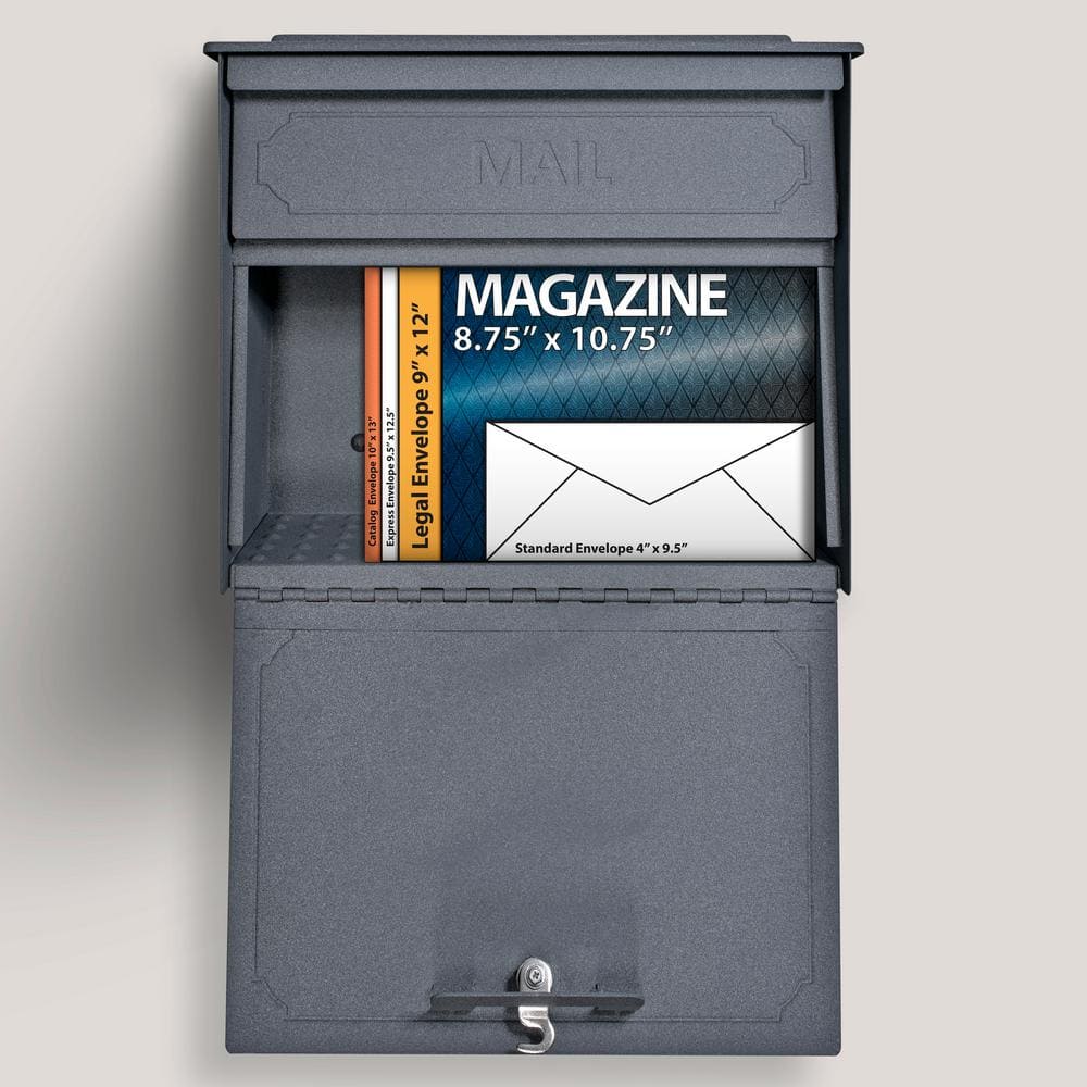 Granite Steel Lockable Wall-Mount Security Mailbox