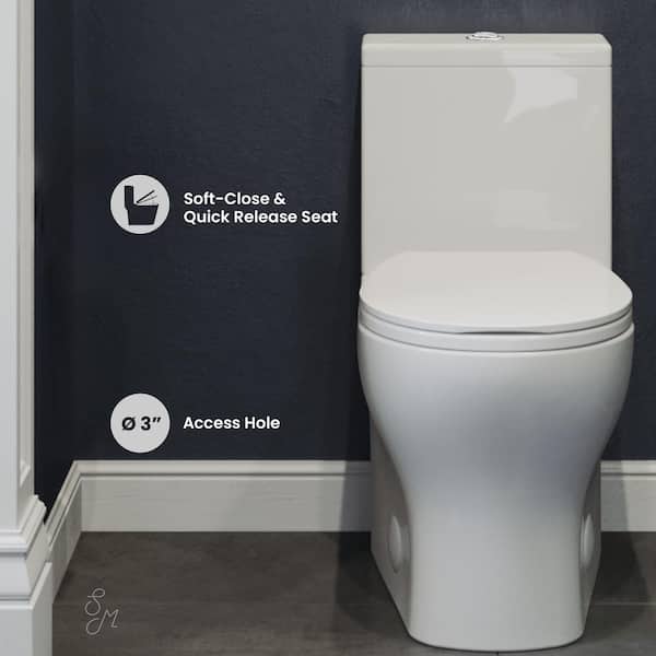 Sublime II 2-piece 0.8/1.28 GPF Dual Flush Round Toilet in Glossy White, Seat Included Sublime II 2-piece 0.8/1.28 GPF Dual Flush Round Toilet in Glossy White, Seat Included