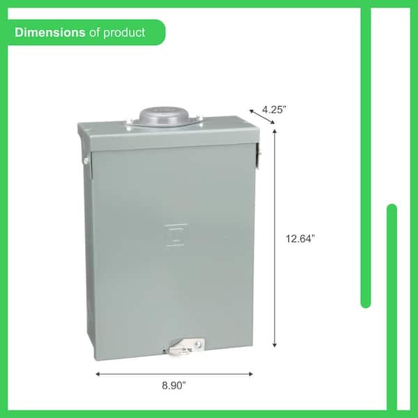 Square D QO 100 Amp 8-Space 16-Circuit Outdoor Main Lug Load Center with Cover