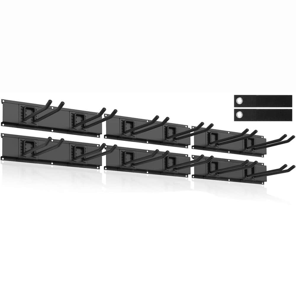 96 in. Gray Steel Aluminum Adjustable Wall Rack with 6 Rails 12 Hooks Heavy Duty Waterproof Rustproof 20Pack price history on PriceWatchPro
