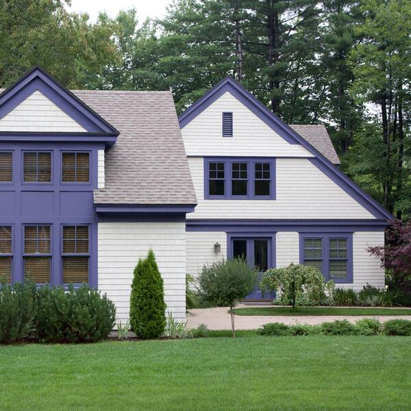 purple and white house paint