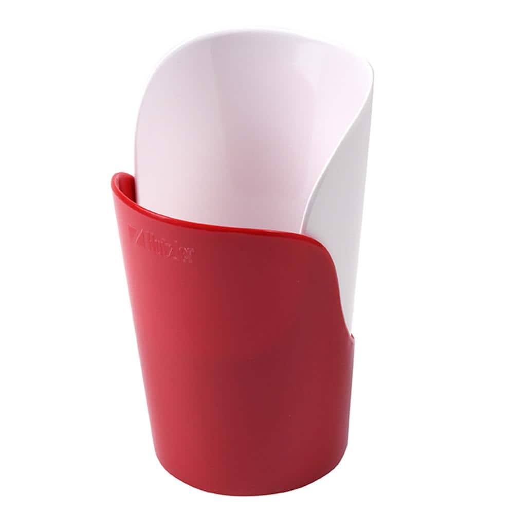 Red Melamine 6-Piece Cooking Utensil and Crock Set