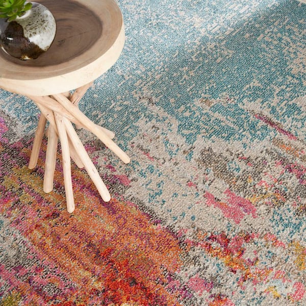 Nourison Celestial Sublime Sealife Multicolor 6 ft. x 9 ft