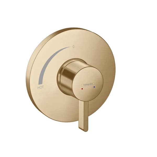 Hansgrohe Ecostat S Single-Handle Shower Trim Kit in Brushed Bronze Valve Not Included