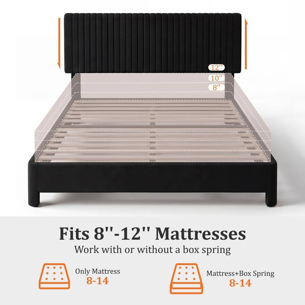 Mattress compatibility guide for the bed frame.
