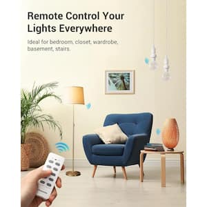 120-Volt Remote Control Light Bulb Socket Switch Kit, White (1 Remote Plus 3 Socket)