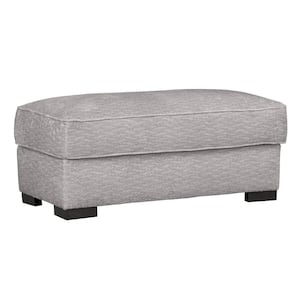 Niel Gray Fabric Rectangle Accent Medium Ottoman