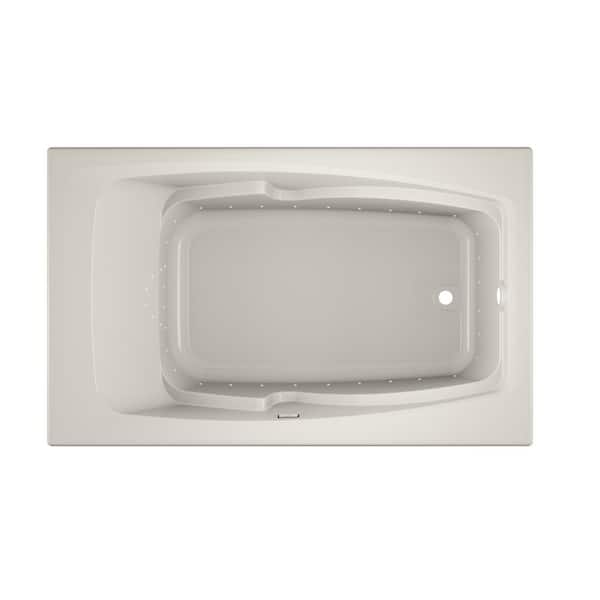 JACUZZI Cetra 60 in. x 36 in. Rectangle Pure Air Bathtub with Right Drain in Oyster