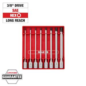 Milwaukee 1/4 in. Metric Drive Low-Profile Hex Bit Scoket Set (10