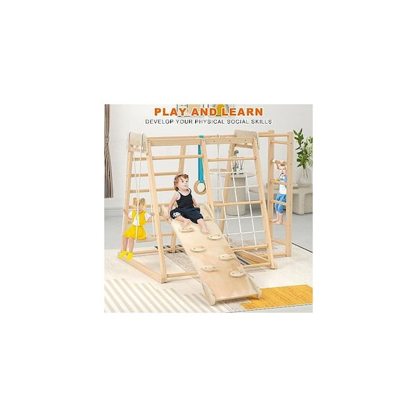 Kids Jungle Gym Series in Natural Wood Indoor Residential