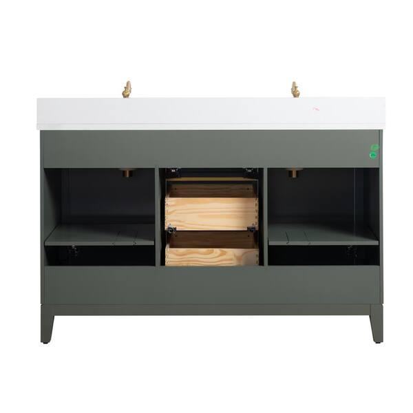 Vanity Art 54 in. W x 22 in. D x 34 in. H Double Sink Bathroom