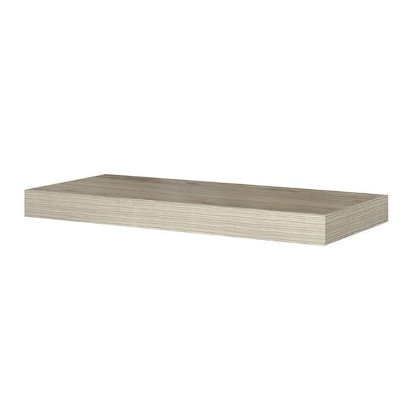 Home Decorators Collection Chicago 10 in. W x 36 in. D Floating Grey Oak Decorative Wall Shelf