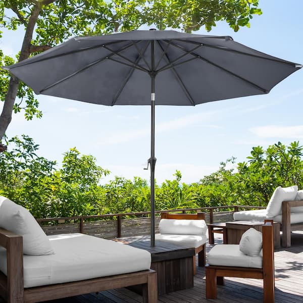 double umbrella patio Kozyard 15 FT Rectangular Double-Sided Patio Umbrella with Solar Lights,  Outdoor Patio Umbrella with Crank Lift, Base Included, UV-Resistant for  Pool,