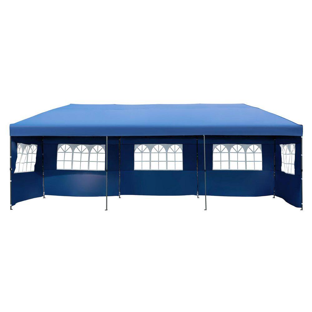 10 ft. x 30 ft. Navy Heavy Duty Outdoor Pop Up Canopy with Sidewalls and Wheeled Bag (Iron + Oxford Fabric) price history on PriceWatchPro