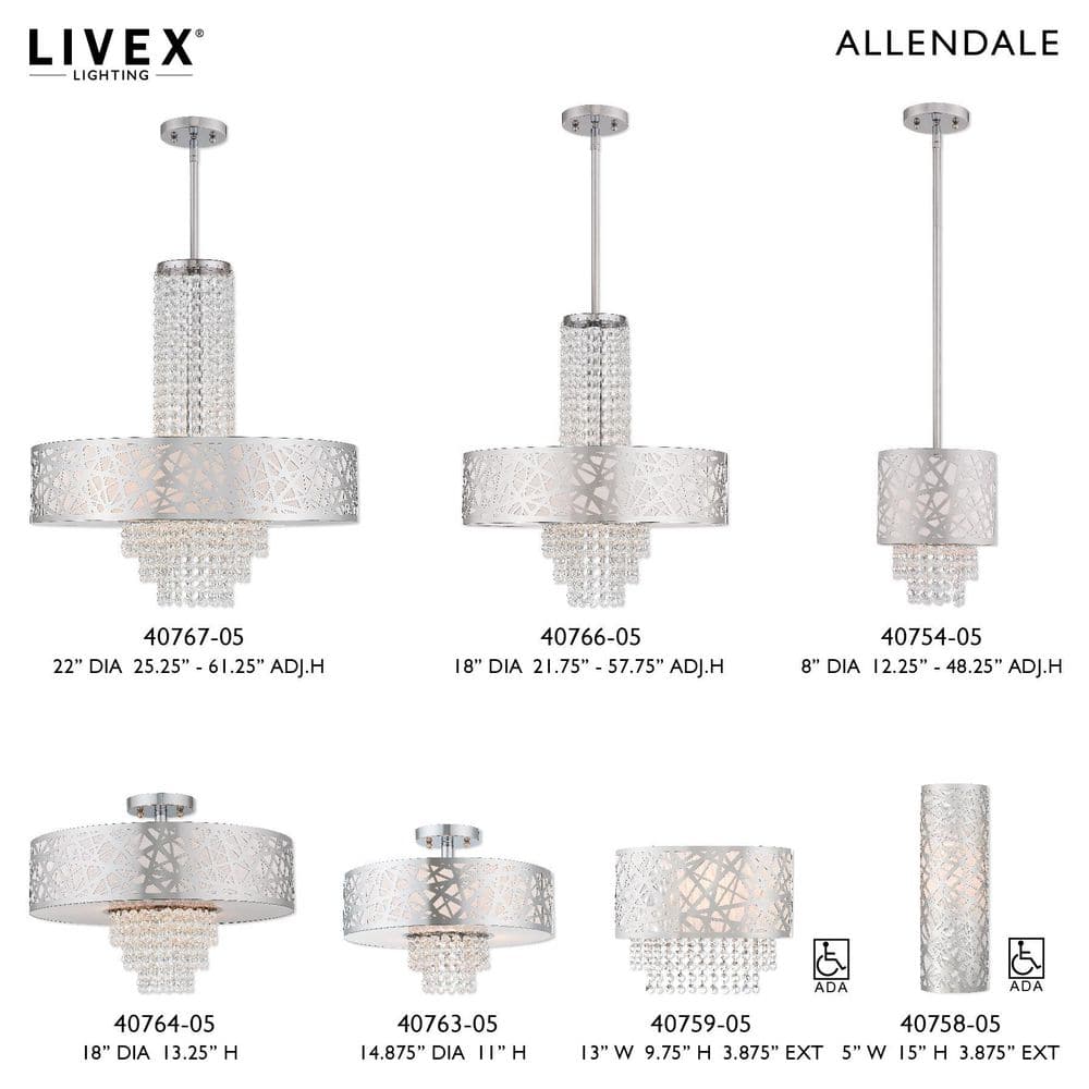 Allendale Polished Chrome 1-Light Wall Sconce with Off-White Shade