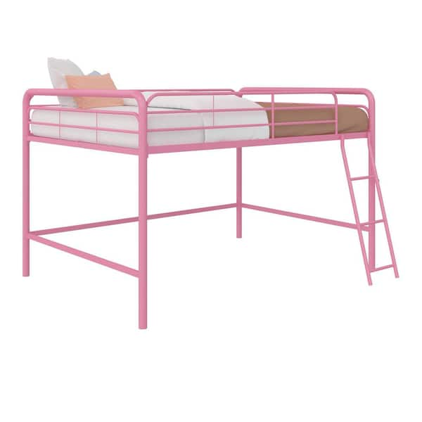 DHP Alyssa Junior Full Metal Loft Bed, Pink DE09274 - The Home Depot